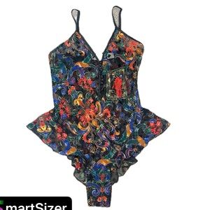 Victoria’s Secret Lingerie Gold Label Jewel Bodysuit Women’s Size S Floral